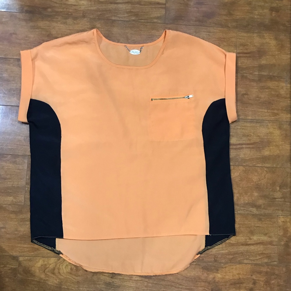 Orange & Black Crop